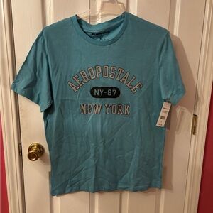 Aeropostale Aqua Blue Cotton Tee! SZ L New with tags!